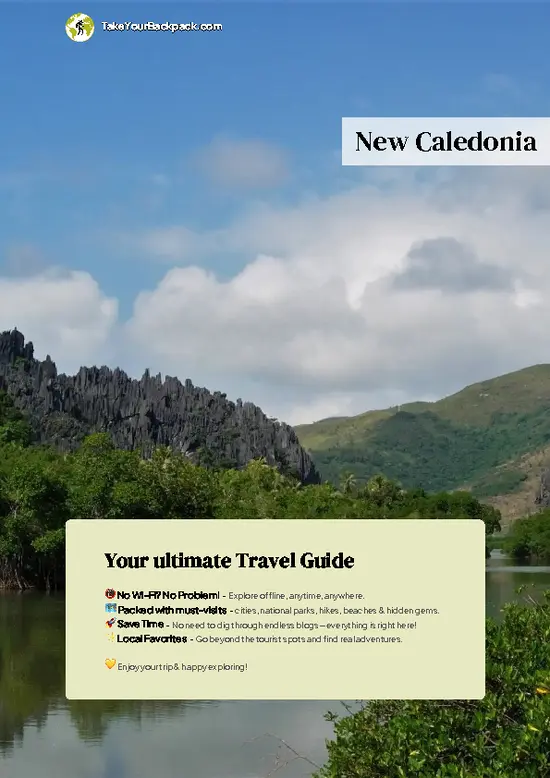 example page 0 from our offline Travel Guide for New Caledonia